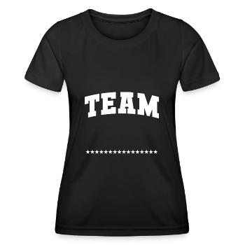 Team - Frauen Funktions-T-Shirt - Schwarz - Vorne - AI Model Female 172 light (172cm)