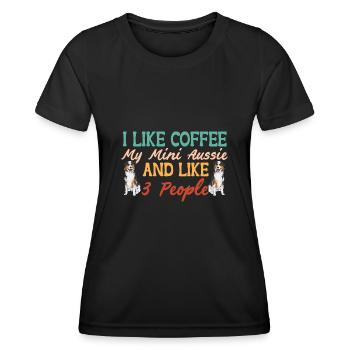Miniature Australian Shepherd - Women's Functional T-Shirt - black - Front - AI Model Female 172 light (172cm)