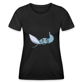 Raies pastenagues, raies manta, raies océaniques, raies - T-shirt sport Femme - noir - Devant - AI Model Female 172 light (172cm)