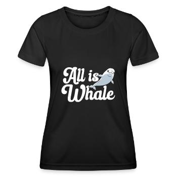 Weißwal Beluga Wal - Frauen Funktions-T-Shirt - Schwarz - Vorne - AI Model Female 172 light (172cm)