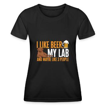 Foxred Labrador Fox Red Labrador Retriever - Women's Functional T-Shirt - black - Front - AI Model Female 172 light (172cm)