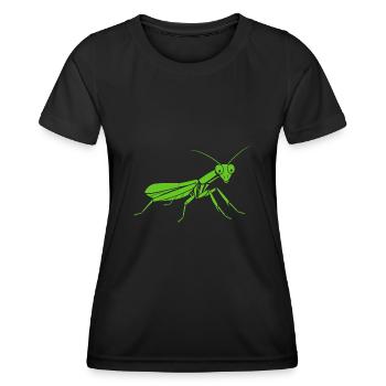 Mante religieuse - T-shirt sport Femme - noir - Devant - AI Model Female 172 light (172cm)