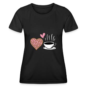 Concha Hispanique Mexicain Pan Dulce - T-shirt sport Femme - noir - Devant - AI Model Female 172 light (172cm)