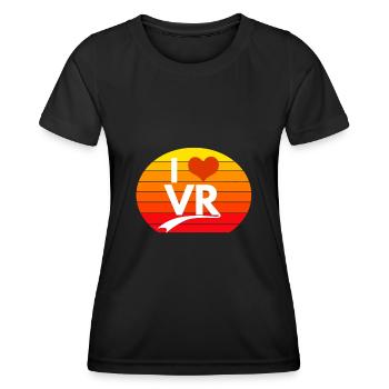 I Love Vr Sunset - Frauen Funktions-T-Shirt - Schwarz - Vorne - AI Model Female 172 light (172cm)