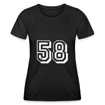 58 anniversaire Jersey - T-shirt sport Femme - noir - Devant - AI Model Female 172 light (172cm)