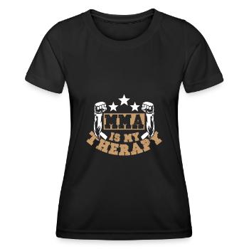mma my therapy - Frauen Funktions-T-Shirt - Schwarz - Vorne - AI Model Female 172 light (172cm)