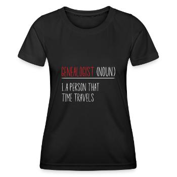 Généalogie Généalogie Généalogie - T-shirt sport Femme - noir - Devant - AI Model Female 172 light (172cm)