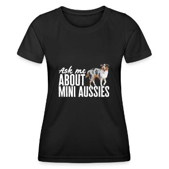 Miniature Australian Shepherd - Women's Functional T-Shirt - black - Front - AI Model Female 172 light (172cm)