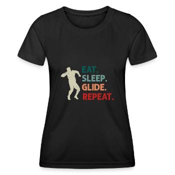 Lancer du poids Athlétisme - T-shirt sport Femme - noir - Devant - AI Model Female 172 light (172cm)
