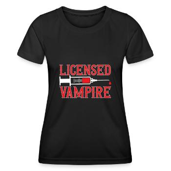 Phlebotomy Blood Draw Blood Nurse - Women's Functional T-Shirt - black - Front - AI Model Female 172 light (172cm)