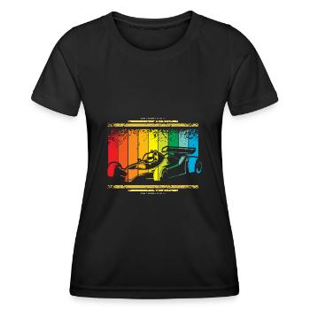 Rennfahrer Vintage - Frauen Funktions-T-Shirt - Schwarz - Vorne - AI Model Female 172 light (172cm)