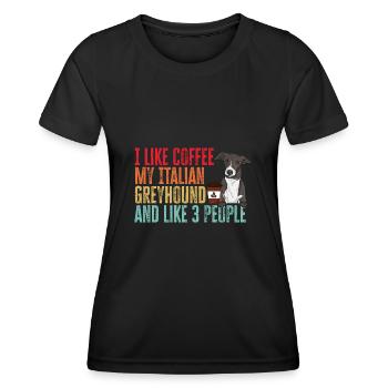 Italian Greyhound Greyhound Dogs - Women's Functional T-Shirt - black - Front - AI Model Female 172 light (172cm)