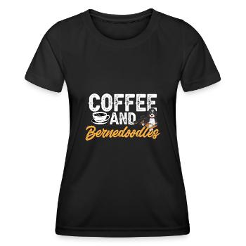 Bernedoodle Dog - Women's Functional T-Shirt - black - Front - AI Model Female 172 light (172cm)