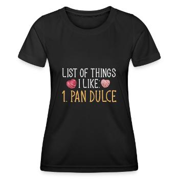 Concha Hispanic Mexican Pan Dulce - Women's Functional T-Shirt - black - Front - AI Model Female 172 light (172cm)