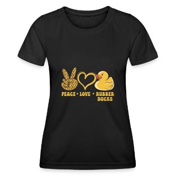 Canard en caoutchouc Canard en caoutchouc - T-shirt sport Femme - noir - Devant - AI Model Female 172 light (172cm)