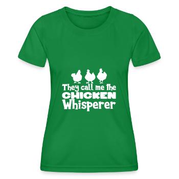 Ils m’appellent poulet Chuchoteur de poulets - T-shirt sport Femme - vert - Devant - AI Model Female 172 dark (172cm)