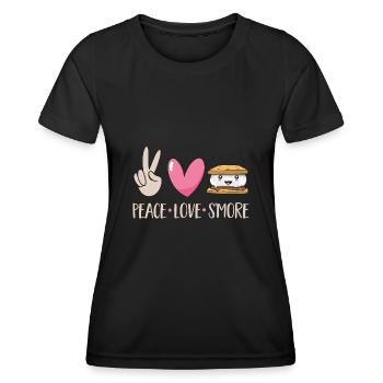 S'more Campfire Marshmallow Camping - T-shirt sport Femme - noir - Devant - AI Model Female 172 light (172cm)
