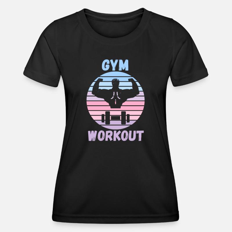 Gym Workout - Women's Functional T-Shirt - black