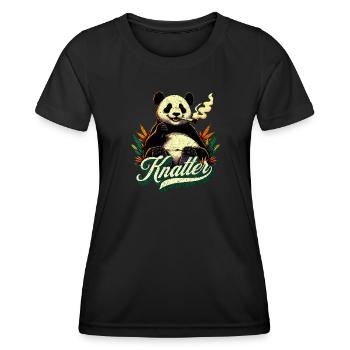 Ganjabär Legalisierung Kiffer - Frauen Funktions-T-Shirt - Schwarz - Vorne - AI Model Female 172 light (172cm)
