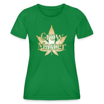 Grow Master - Cannabis - Marijuana - Marihuana - Frauen Funktions-T-Shirt - Kelly Green - Vorne - AI Model Female 172 dark (172cm)