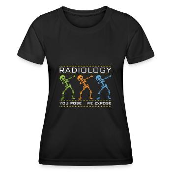 Tanzende Skelette Radiologie - Frauen Funktions-T-Shirt - Schwarz - Vorne - AI Model Female 172 light (172cm)