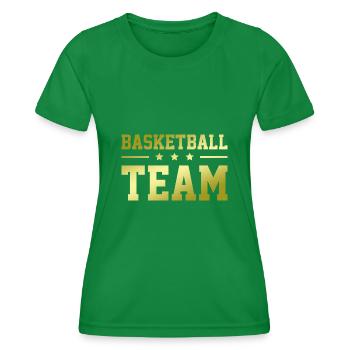 Équipe de basket-ball - T-shirt sport Femme - vert - Devant - AI Model Female 172 dark (172cm)