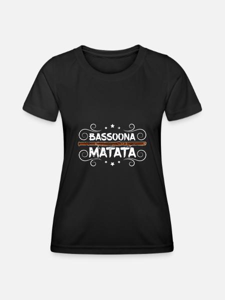 Wind instrument orchestra bassoon bassoon music - Women's Functional T-Shirt - black