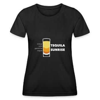 Tequila Sunrise Cocktail Team Tequila - Women's Functional T-Shirt - black - Front - AI Model Female 172 light (172cm)