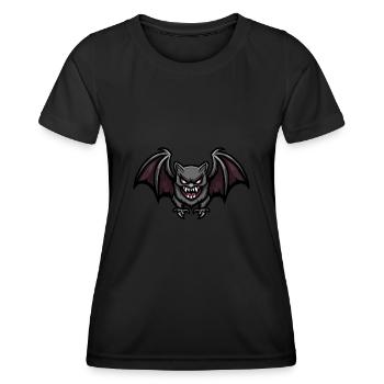 Fledermaus Halloween Comic Blutsauger - Frauen Funktions-T-Shirt - Schwarz - Vorne - AI Model Female 172 light (172cm)