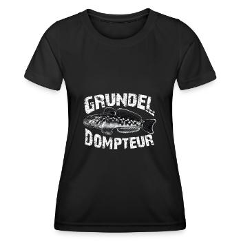 Ich fische Grundeln - Frauen Funktions-T-Shirt - Schwarz - Vorne - AI Model Female 172 light (172cm)