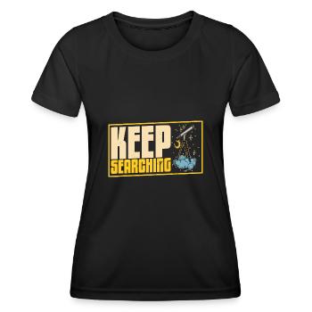 Télescope Astronomie Astronomy Hobby - T-shirt sport Femme - noir - Devant - AI Model Female 172 light (172cm)