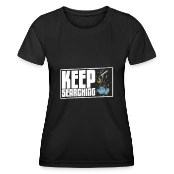 Télescope Astronomie Astronomy Hobby - T-shirt sport Femme - noir - Devant - AI Model Female 172 light (172cm)