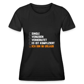 Sommerurlaub Urlauber Urlaub - Frauen Funktions-T-Shirt - Schwarz - Vorne - AI Model Female 172 light (172cm)