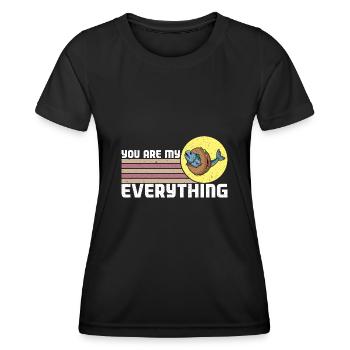 Israel Essen Küche Lachs auf Bagel Delikatess - Frauen Funktions-T-Shirt - Schwarz - Vorne - AI Model Female 172 light (172cm)