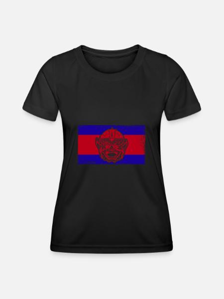 Kambodscha Urlaub Khmer Asien Flagge Reise - Frauen Funktions-T-Shirt - Schwarz
