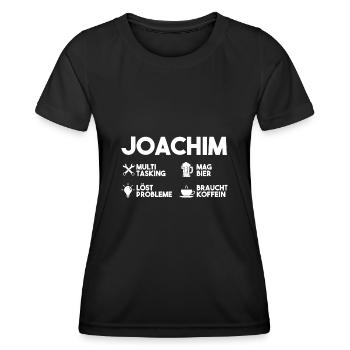 Joachim - Frauen Funktions-T-Shirt - Schwarz - Vorne - AI Model Female 172 light (172cm)