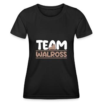 Walross - Frauen Funktions-T-Shirt - Schwarz - Vorne - AI Model Female 172 light (172cm)