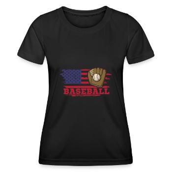Gants de terrain de terrain de terrain de lanceur de baseball - T-shirt sport Femme - noir - Devant - AI Model Female 172 light (172cm)