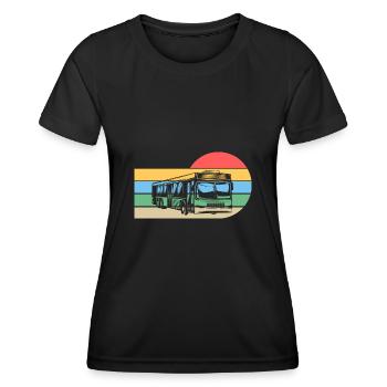 Bus de chauffeur de bus - T-shirt sport Femme - noir - Devant - AI Model Female 172 light (172cm)