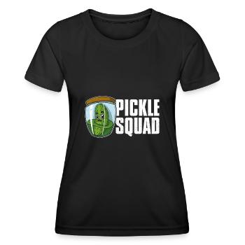 Gurken Gesundes Essen Vegan Gewürzgurken - Frauen Funktions-T-Shirt - Schwarz - Vorne - AI Model Female 172 light (172cm)