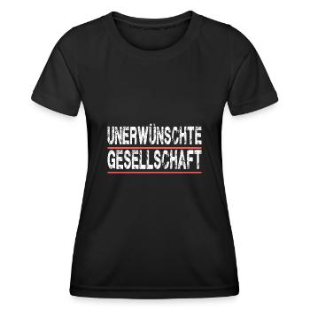 Unerwünschte Gesellschaft - Frauen Funktions-T-Shirt - Schwarz - Vorne - AI Model Female 172 light (172cm)