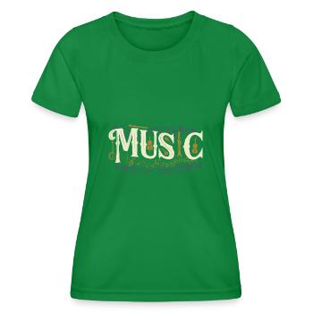 Musik Musikinstrumente noten motiv - geschenkidee - Frauen Funktions-T-Shirt - Kelly Green - Vorne - AI Model Female 172 dark (172cm)