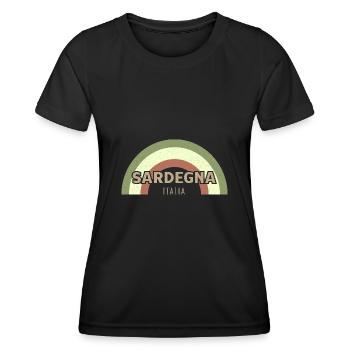 Mer Méditerranée, Sardaigne, Sardaigne, Sardaigne, Italie - T-shirt sport Femme - noir - Devant - AI Model Female 172 light (172cm)