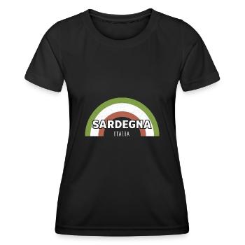 Mer Méditerranée, Sardaigne, Sardaigne, Sardaigne, Italie - T-shirt sport Femme - noir - Devant - AI Model Female 172 light (172cm)