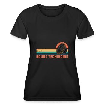 Subwoofer, Mixeur, Ingénieur du son, Ingénieur du son - T-shirt sport Femme - noir - Devant - AI Model Female 172 light (172cm)