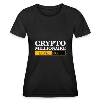 Chargement de Crypto Millionaire - T-shirt sport Femme - noir - Devant - AI Model Female 172 light (172cm)