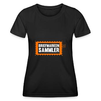 Philatelie Briefmarkensammlung Briefmarkensammler - Frauen Funktions-T-Shirt - Schwarz - Vorne - AI Model Female 172 light (172cm)