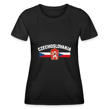 Tschechien National Slowakei Patriotisch Land - Frauen Funktions-T-Shirt - Schwarz - Vorne - AI Model Female 172 light (172cm)