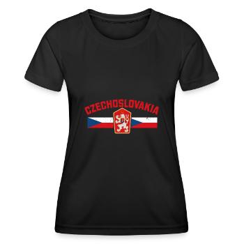 Tschechien National Slowakei Patriotisch Land - Frauen Funktions-T-Shirt - Schwarz - Vorne - AI Model Female 172 light (172cm)