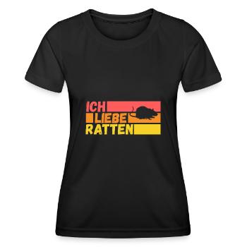 Nagetier Ratte Ratten - Frauen Funktions-T-Shirt - Schwarz - Vorne - AI Model Female 172 light (172cm)
